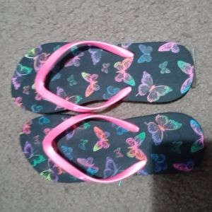 Size 8 Butterfly flip flops